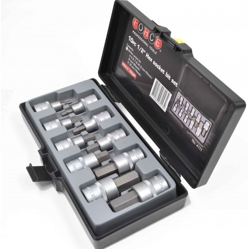 Набір головок 1/2" з насадкою HEX 10од.